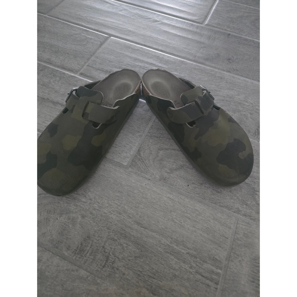 Birkenstock Boston Camo Clogs Green Camouflage EU 41 Mens 8 Womens 10 Mules